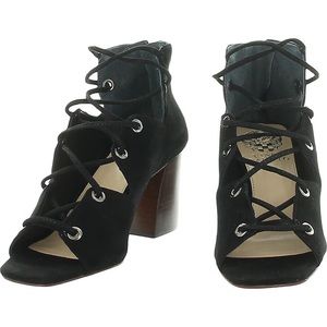NEW Vince Camuto Nahara Lace Up Sandals With Wooden Heels